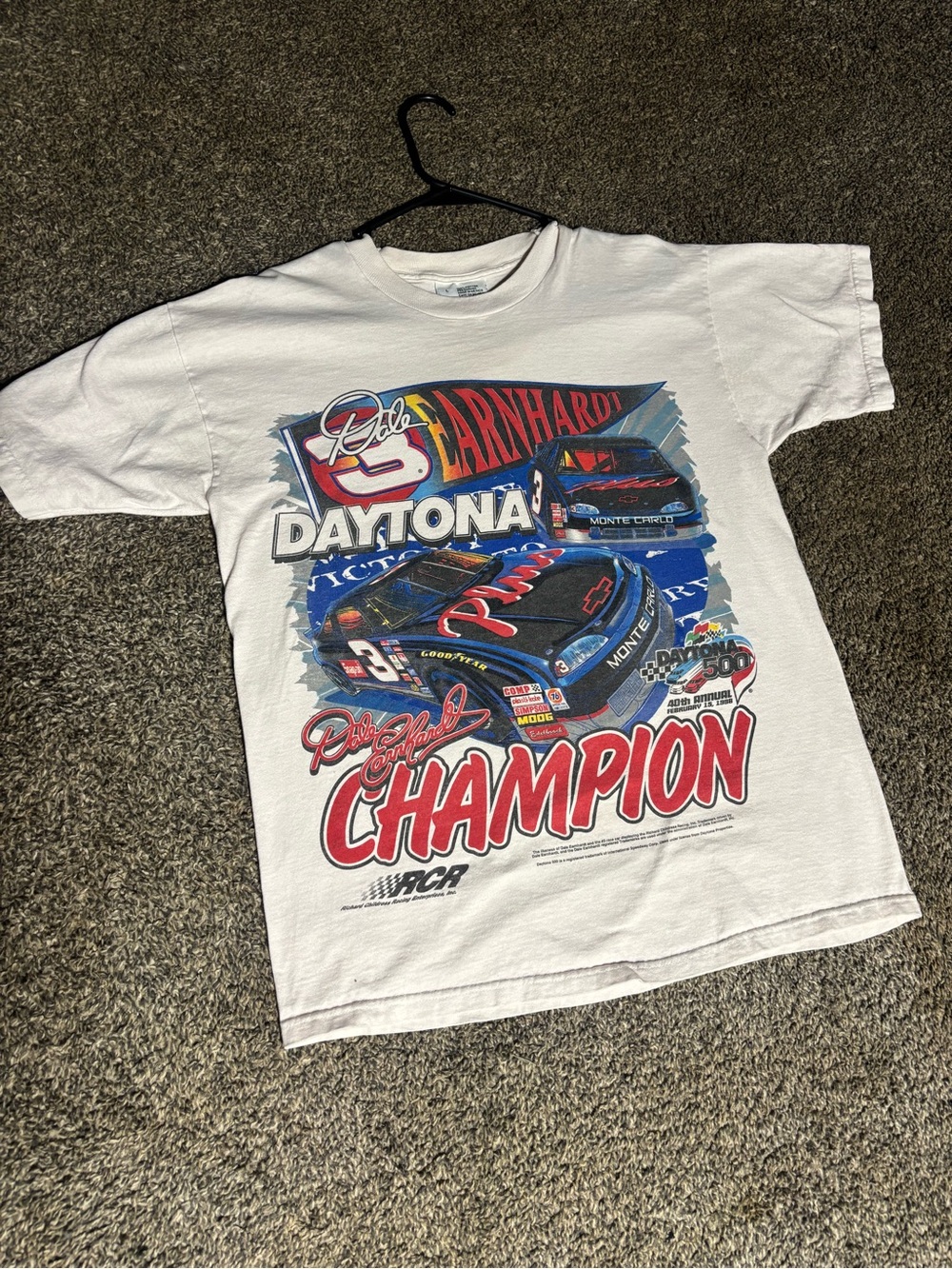 1988 Dale Jr Champion White Graphic Tee